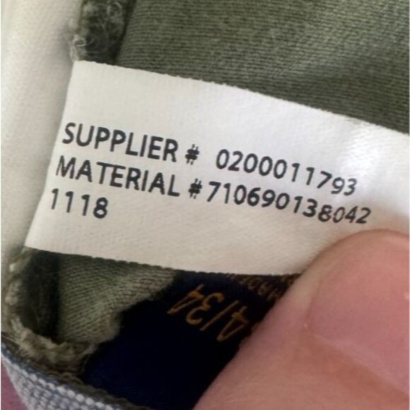 Polo Ralph Lauren Pants Men 34x32 Green Straight Fit Stretch Cotton Twill Chino - Picture 14 of 14